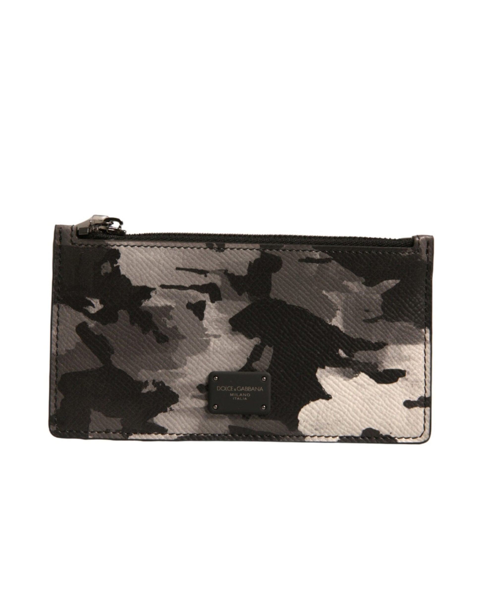 Multicolor Camouflage Logo Plaque Coin Purse Wallet
