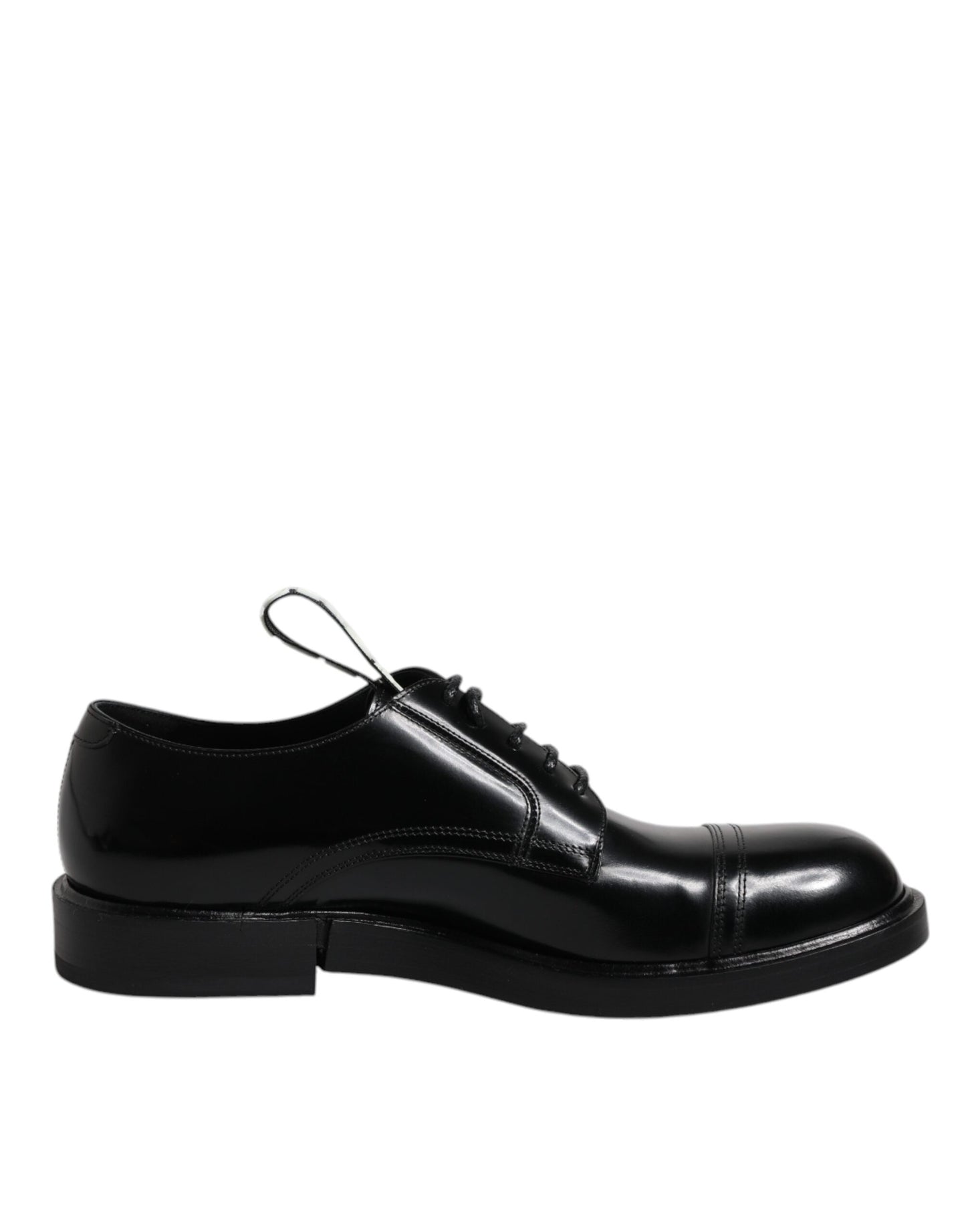 Black Patent Leather Derby Lace Up Formal Dress Shoes