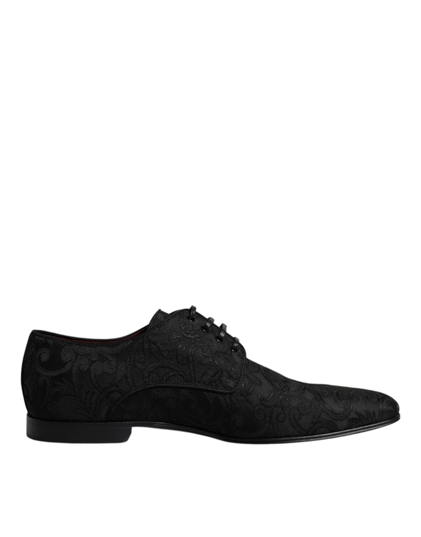 Black Jacquard Lace Up Derby Formal Dress Shoes