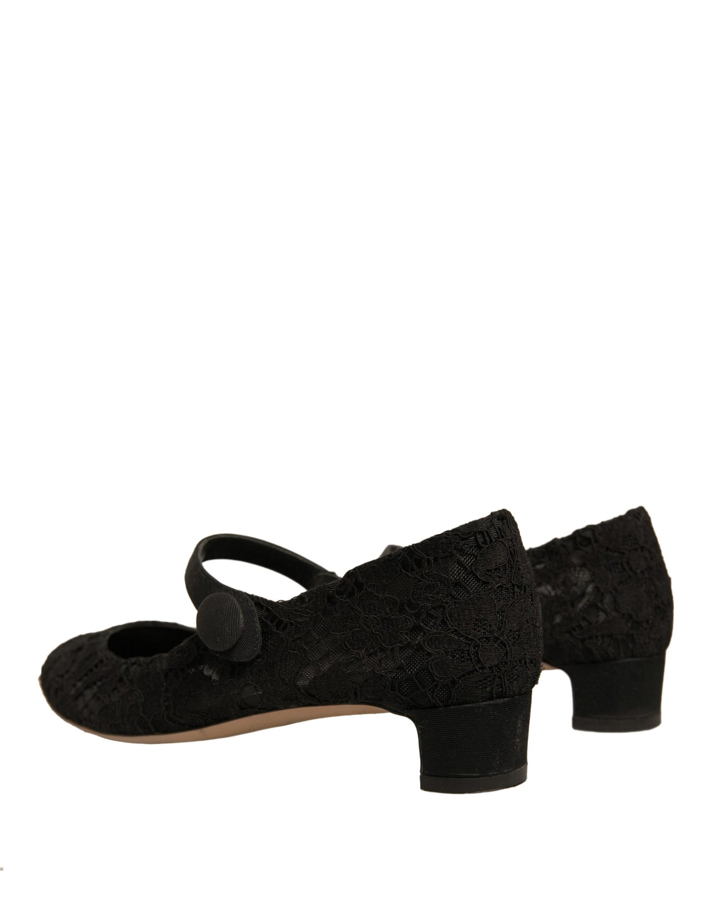 Black Mary Jane Taormina Lace Pumps Shoes