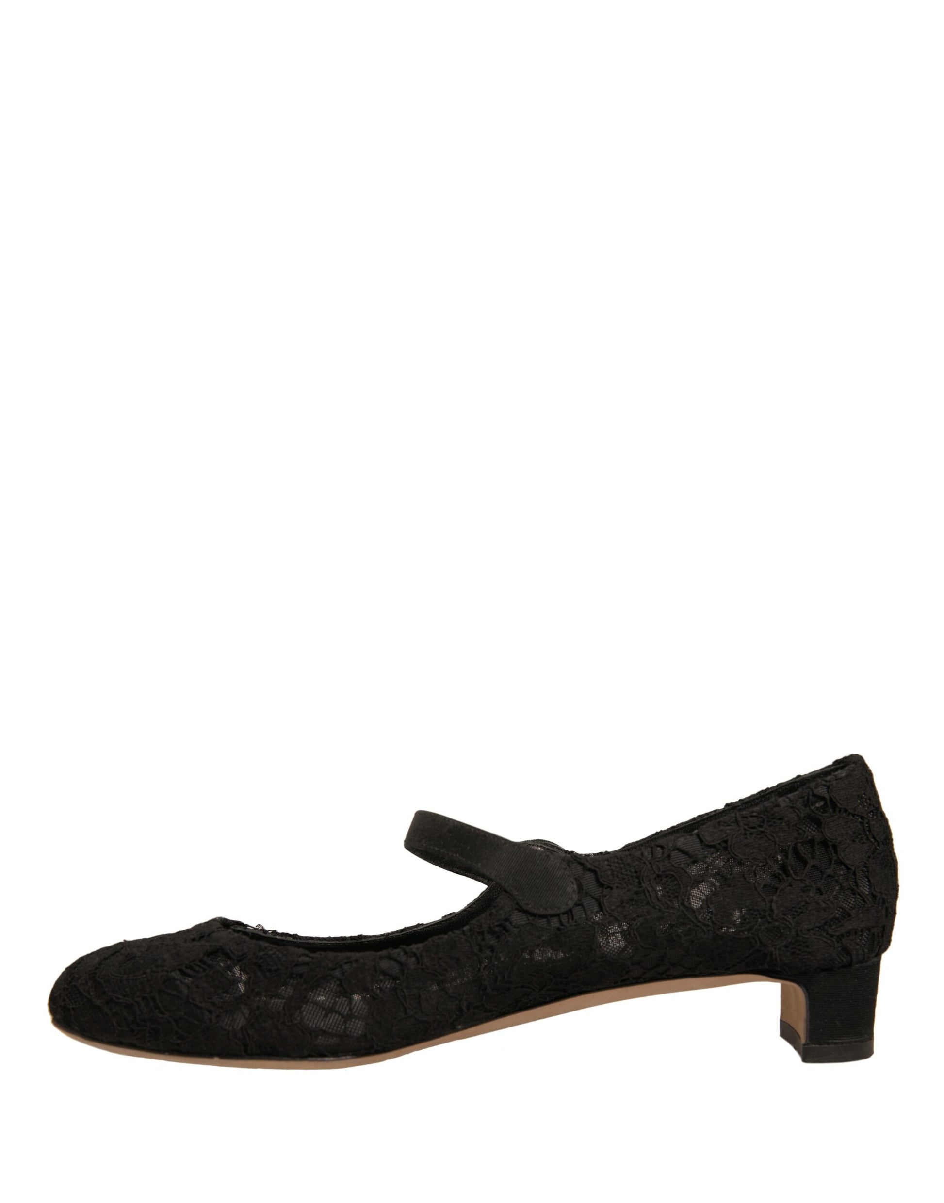 Black Mary Jane Taormina Lace Pumps Shoes