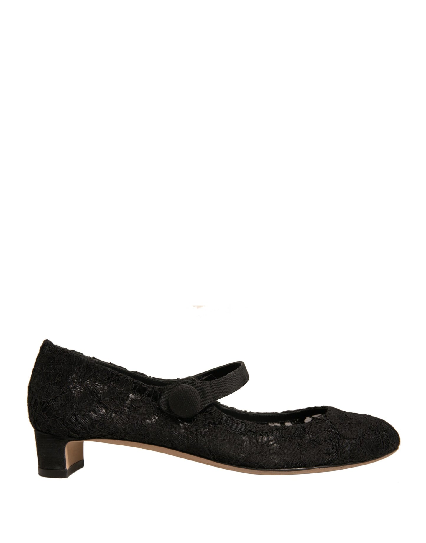 Black Mary Jane Taormina Lace Pumps Shoes