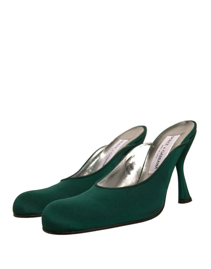 Green Suede Leather High Heel Pumps Shoes