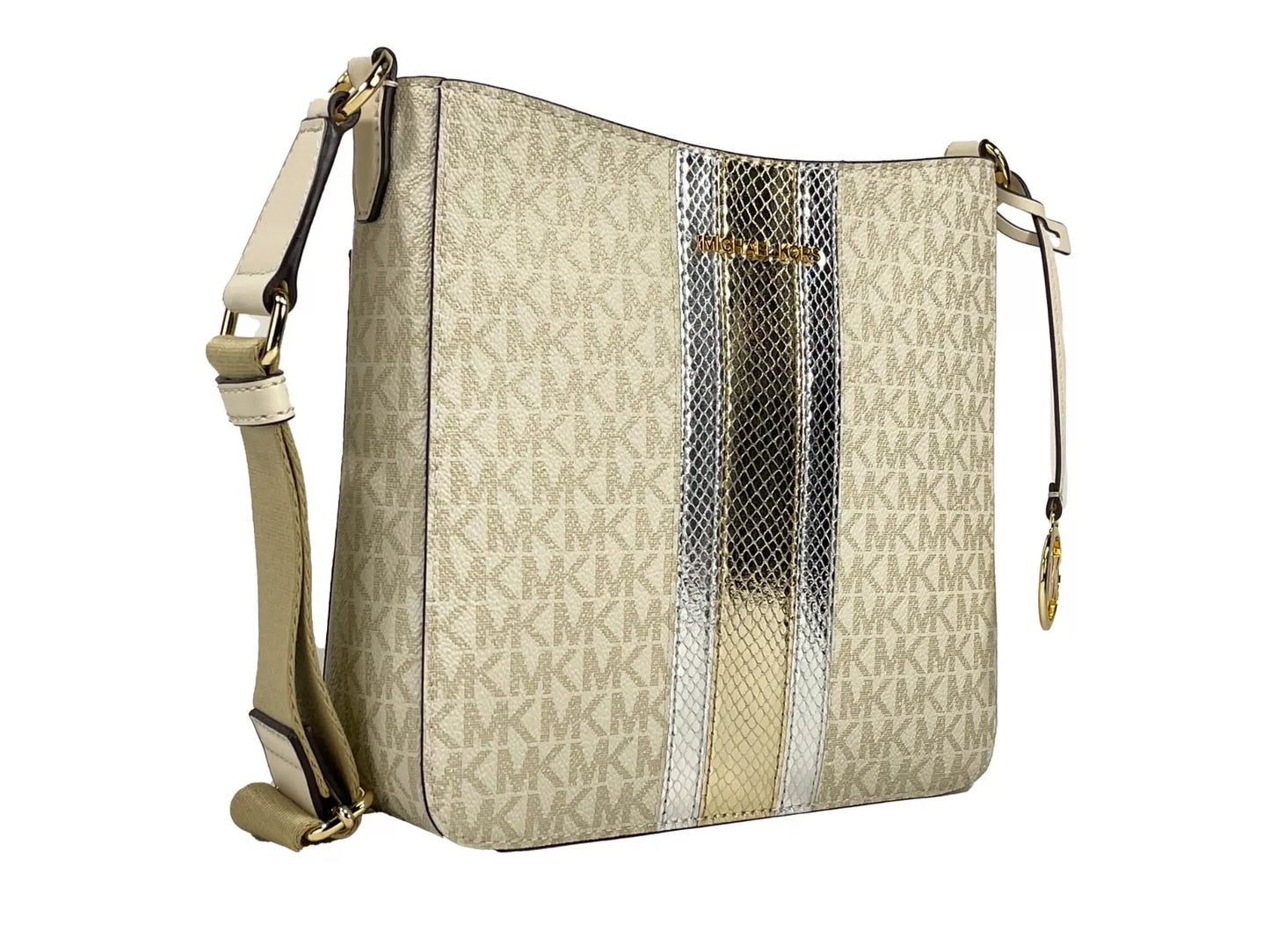 Jet Set Small Messenger Crossbody Bag Pale Gold