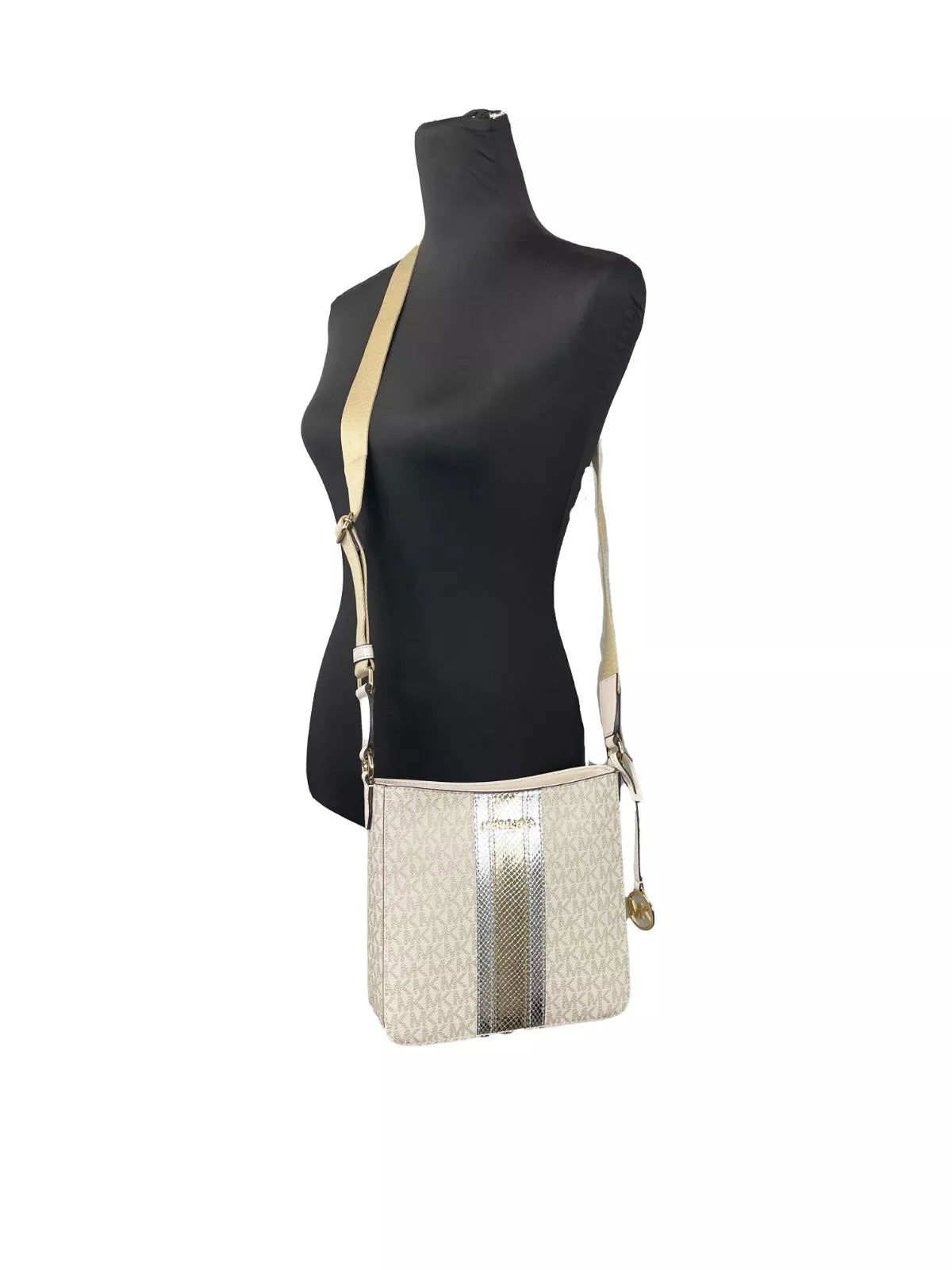 Jet Set Small Messenger Crossbody Bag Pale Gold