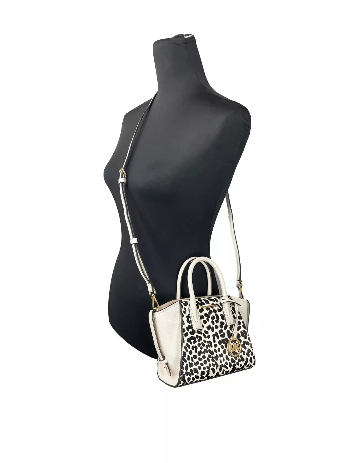 Avril XS Cream Cheetah Satchel Crossbody Bag Purse