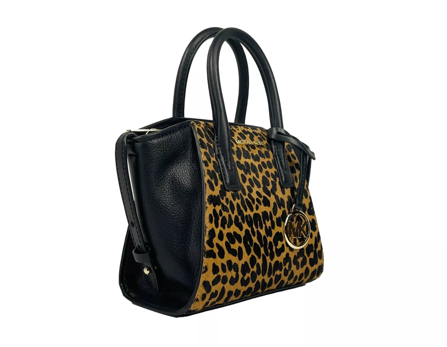 Avril XS Black Cheetah Satchel Crossbody Bag Purse