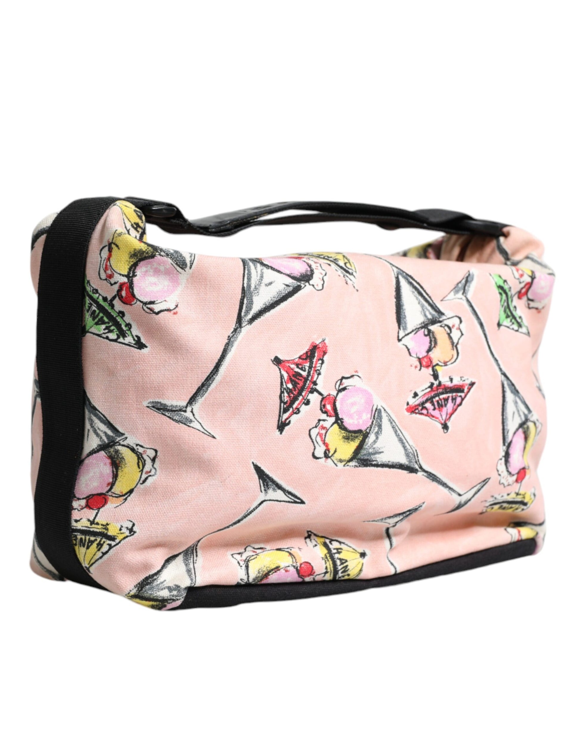 Pink Cruise Collection Parfait Canvas Printed Bag Purse