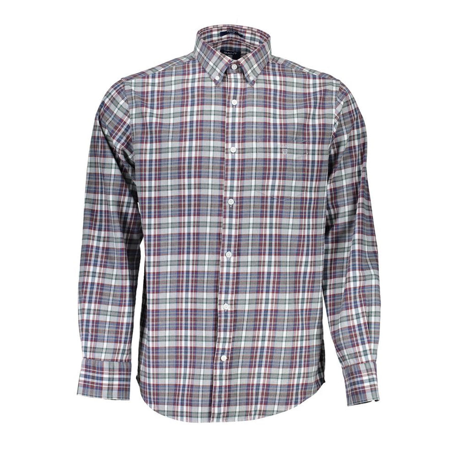 Blue Cotton Men Shirt