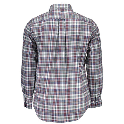 Blue Cotton Men Shirt