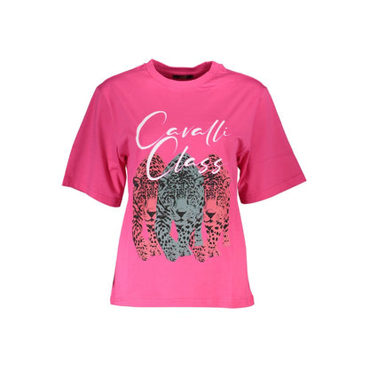 Pink Cotton Women T-Shirt