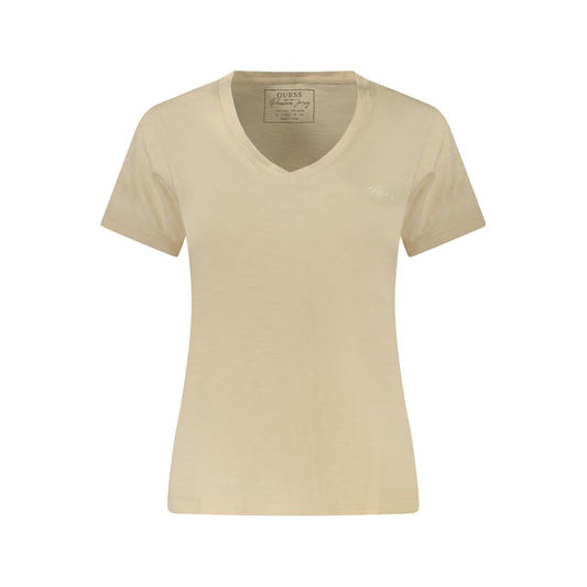 Beige Cotton Women Top