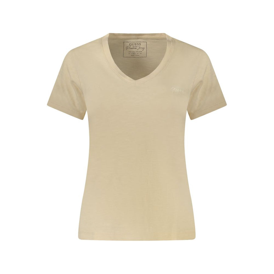 Beige Cotton Women Top