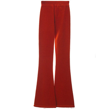 Red Cotton Athletic Pants