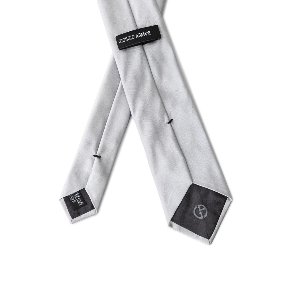 Silver Silk Tie