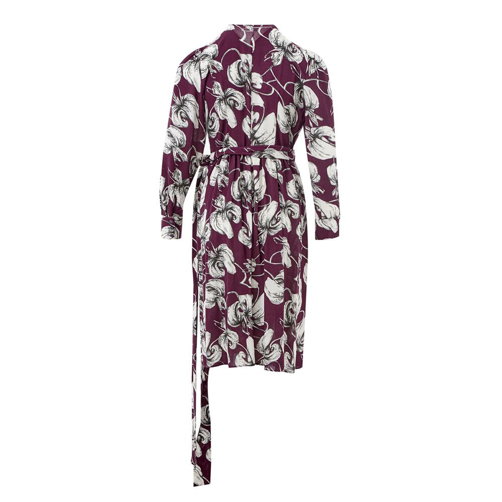 Purple Viscose Casual Dress