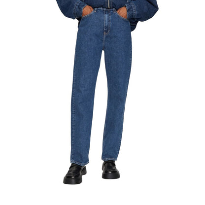 Blue Cotton Mom Jeans