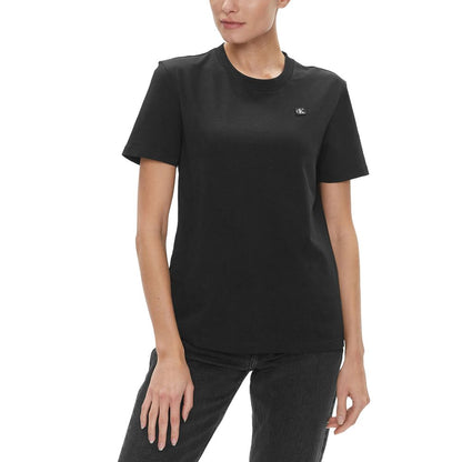 Black Cotton Cotton Tops & T-Shirt