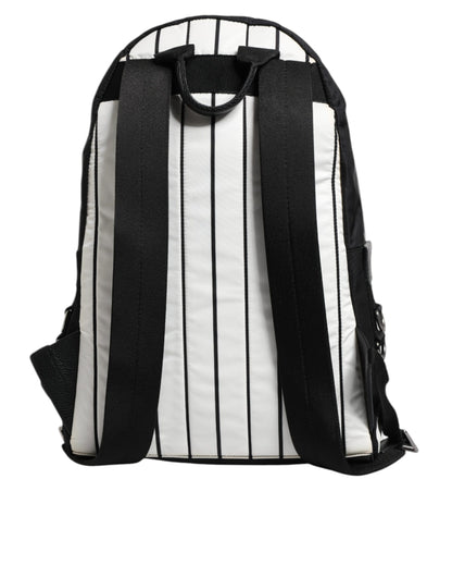 Black White Vulcano Royal King Print Men Backpack Bag