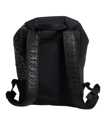 Black Neoprene Nylon DG Logo School Backpack Bag