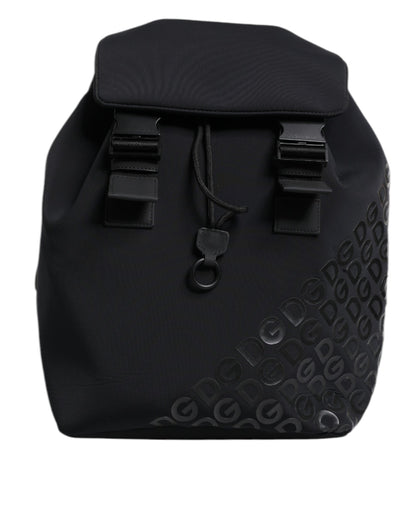 Black Neoprene Nylon DG Logo School Backpack Bag