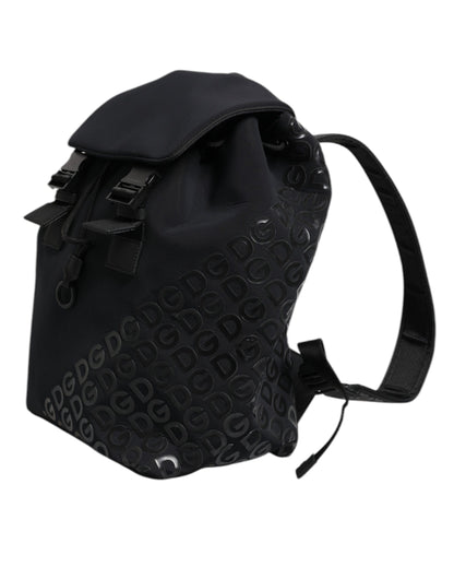 Black Neoprene Nylon DG Logo School Backpack Bag