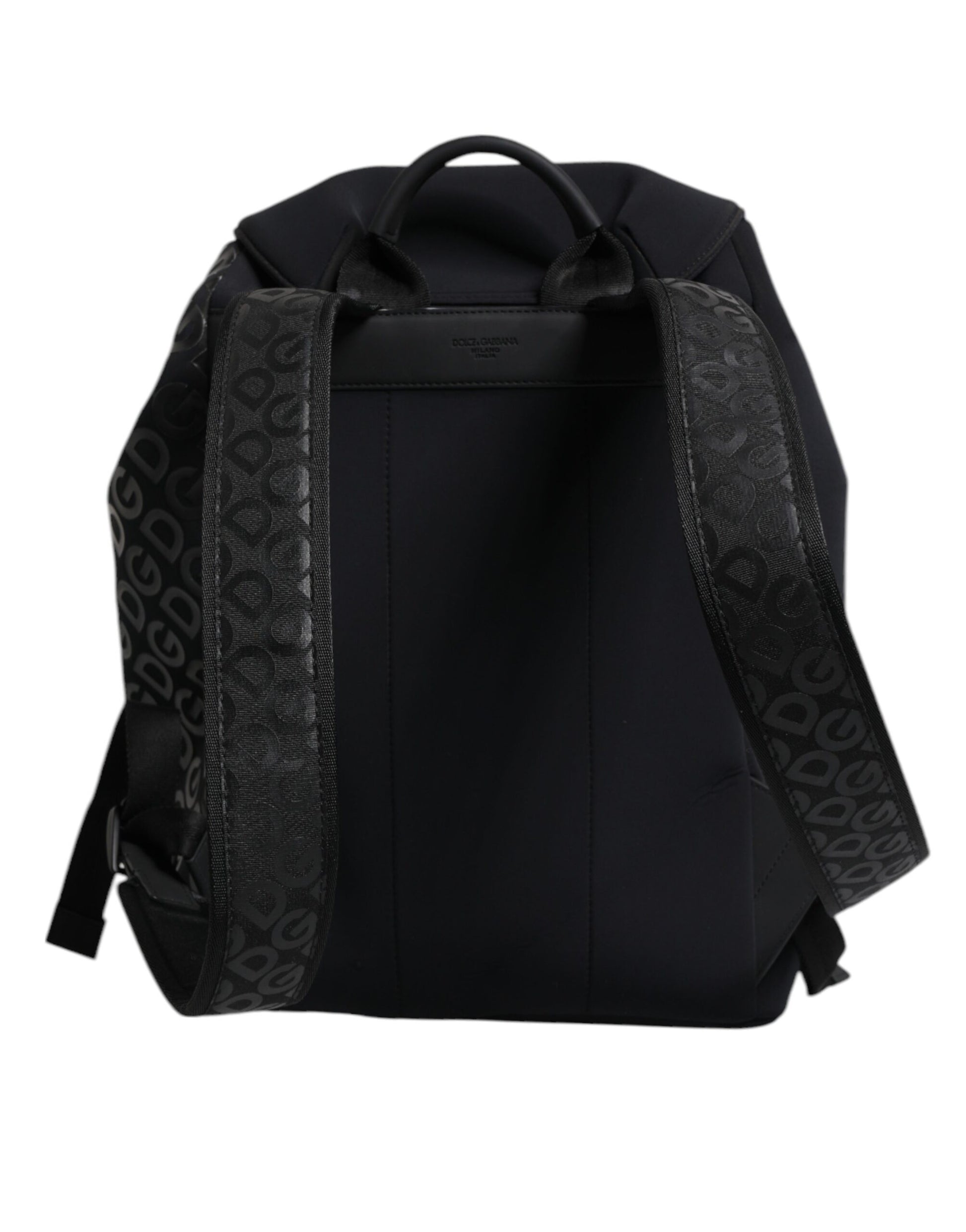 Black Neoprene Nylon DG Logo School Backpack Bag