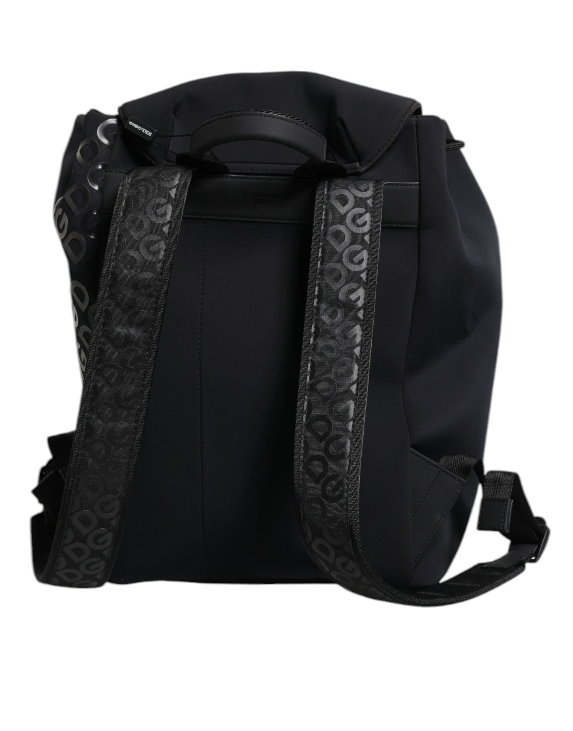 Black Neoprene Nylon DG Logo School Backpack Bag