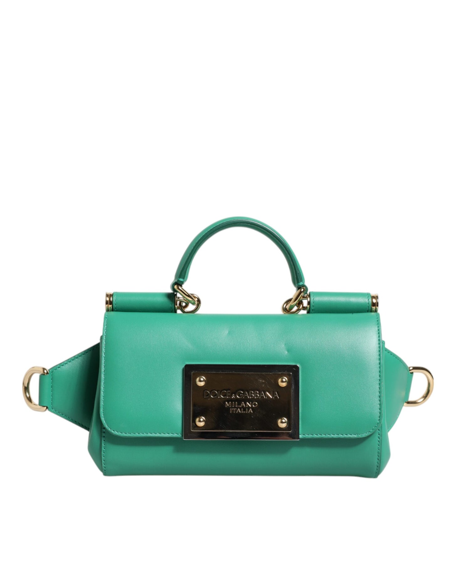 Emerald Green CalfskinLeather DG Logo Shoulder Bag