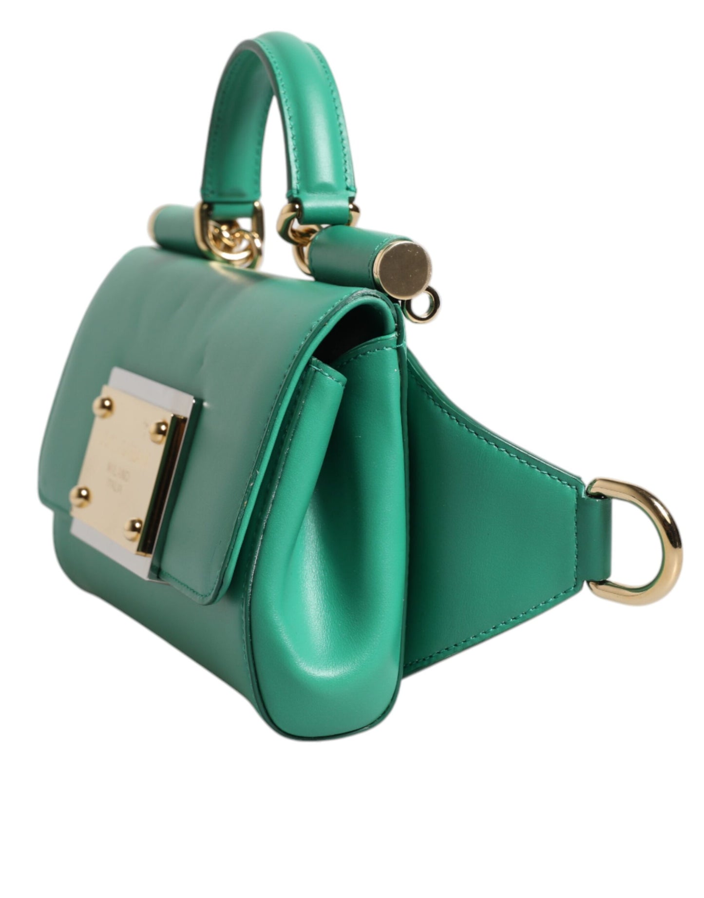 Emerald Green CalfskinLeather DG Logo Shoulder Bag