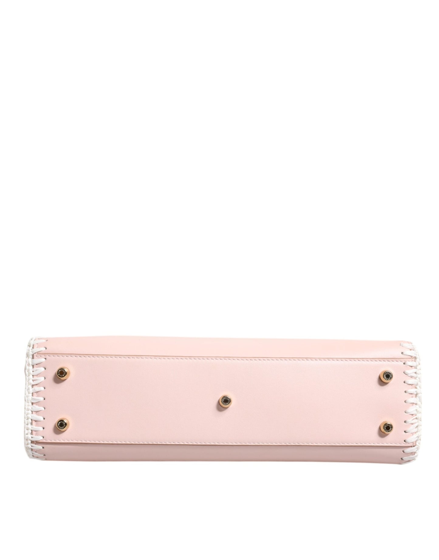 Light Pink Logo Plaque Soft Leather Strap Crossbody Bag