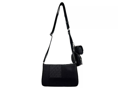 Crossbody Tech Attachment Bag Purse Black