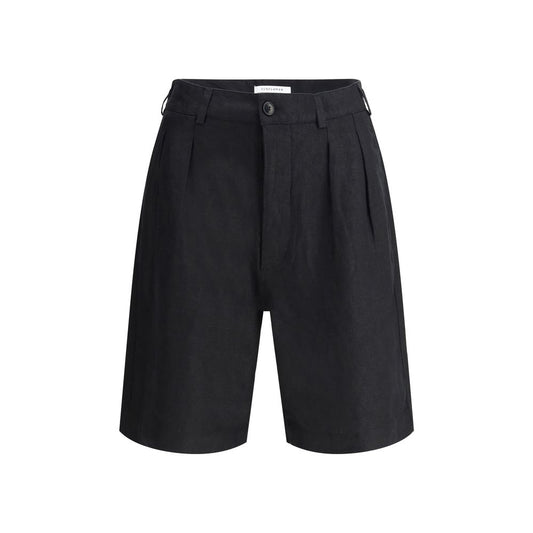 Pleated linen Shorts