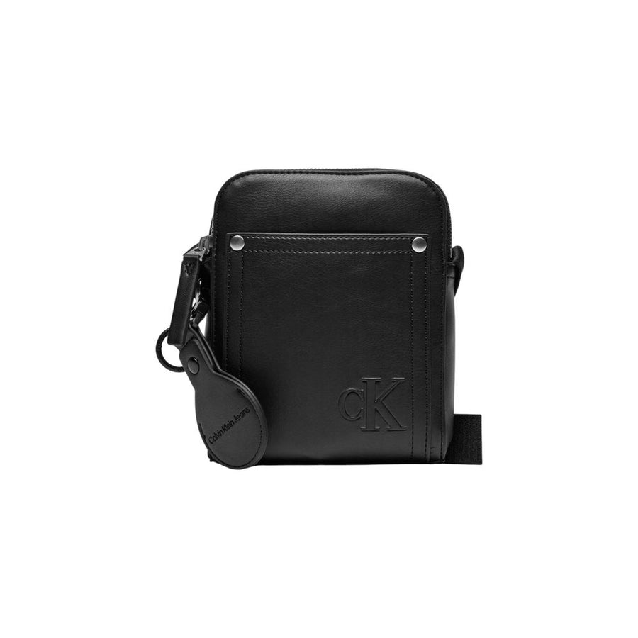 Black Polyethylene Messenger Bag