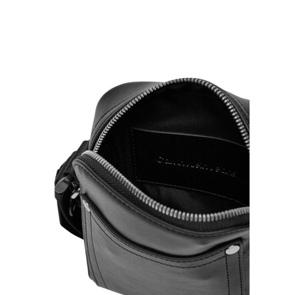 Black Polyethylene Messenger Bag