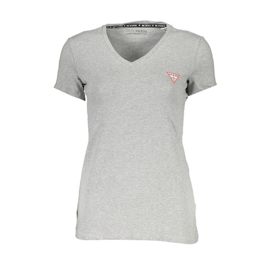 Gray Cotton Women T-Shirt