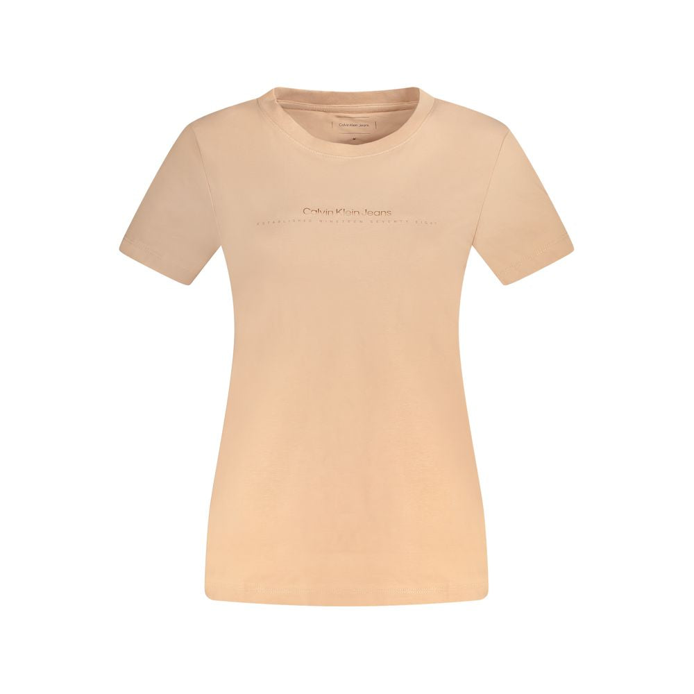 Pink Cotton Women T-Shirt