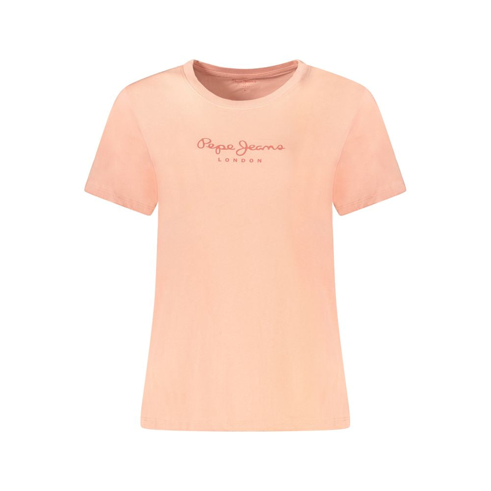 Pink Cotton Women T-Shirt