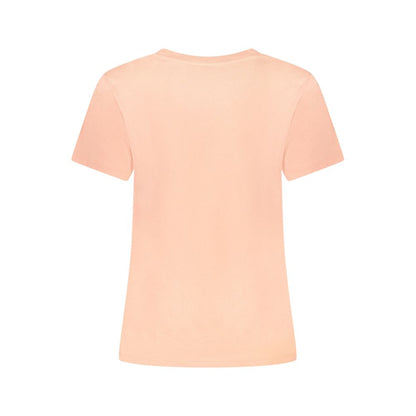 Pink Cotton Women T-Shirt