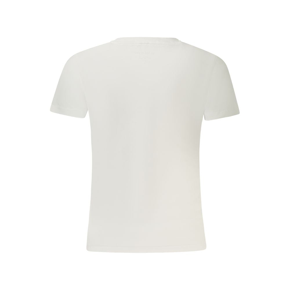 White Cotton Women T-Shirt