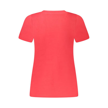 Red Cotton Women T-Shirt