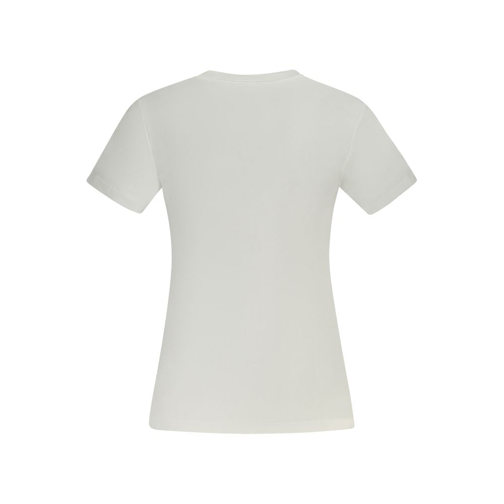 White Cotton Women T-Shirt