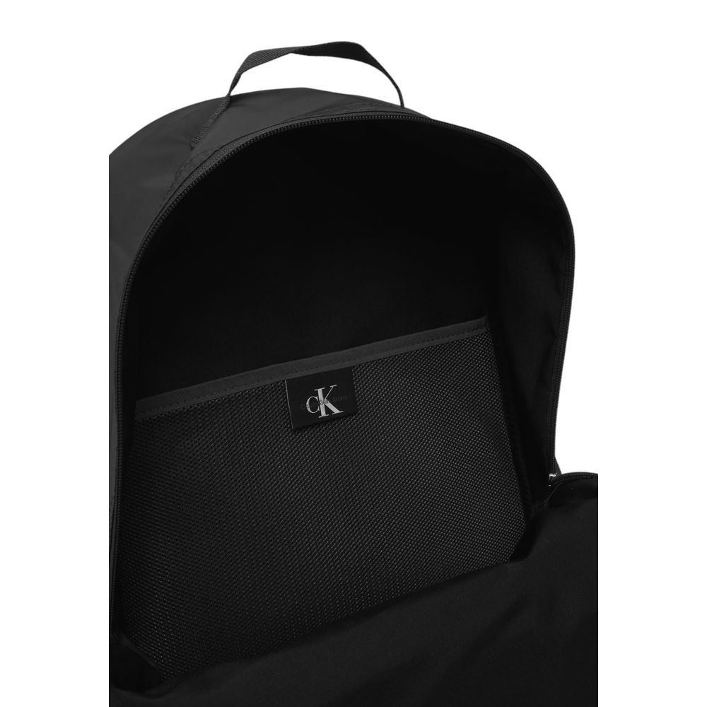 Black Recycled Polyester Backpack