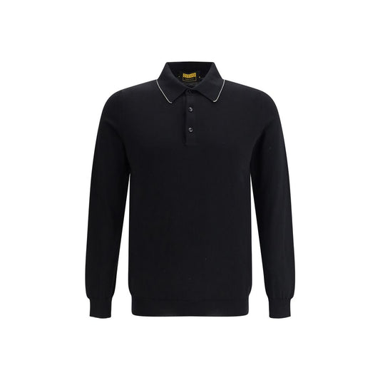 Black Cotton Polo Shirt