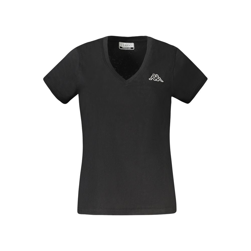 Black Cotton Women T-Shirt