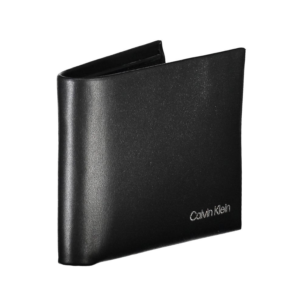 Black Polyester Men Wallet