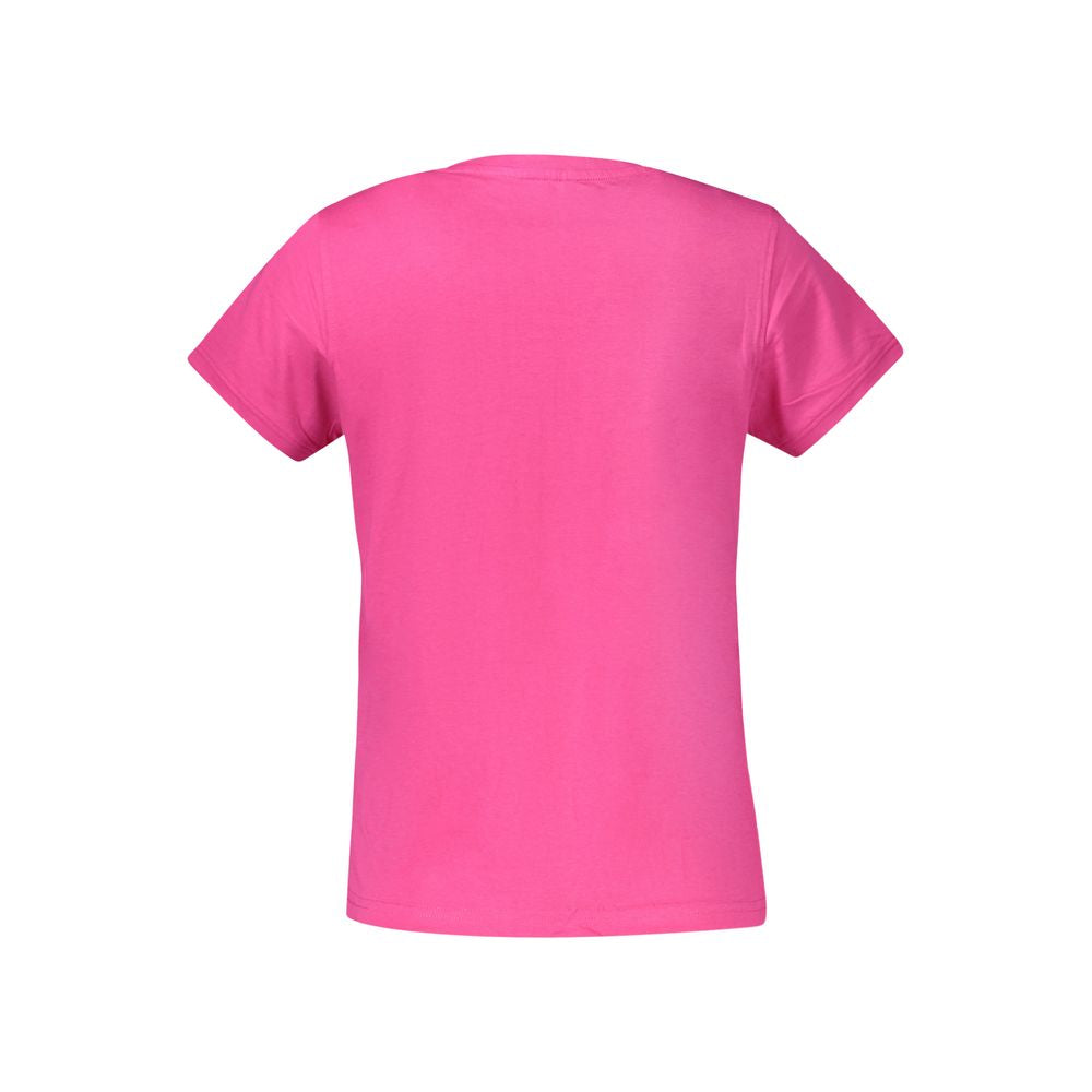 Pink Cotton Women T-Shirt