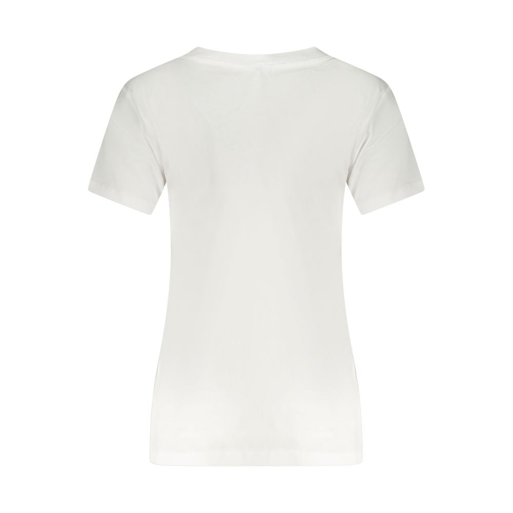 White Cotton Women T-Shirt