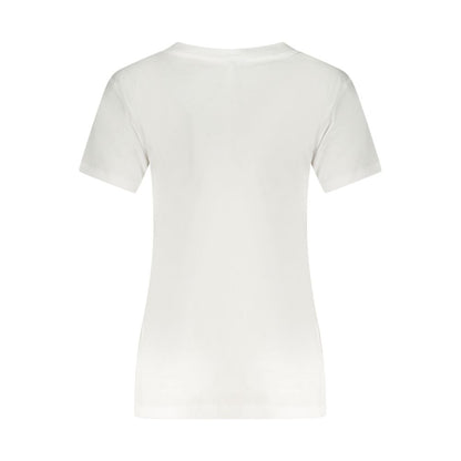 White Cotton Women T-Shirt