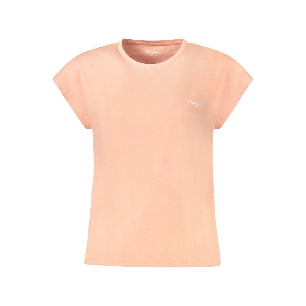 Pink Cotton Women T-Shirt